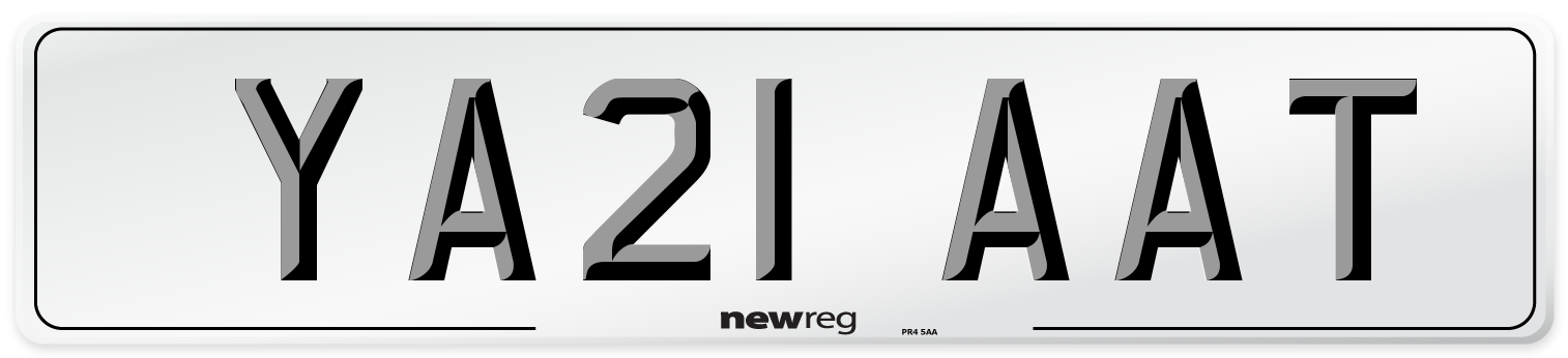 YA21 AAT Number Plate from New Reg